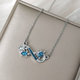 Twin Silver Turtle Necklace