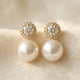 Vintage Pearl Stud Earrings