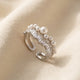 Artisan Pearl Cubic Zirconia Open Ring