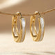 Enamel Gold Hoop Earrings