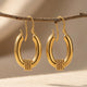 Gold Stainless Steel Hoop Earrings