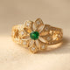 Hollow Scroll Pattern Zirconia Ring