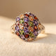 Vibrant Multicolored Synthetic Zircon Men Retro Ring