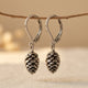 Vintage Leverback Pine Cone Earrings