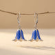 Leverback Bluebell Flower Earrings