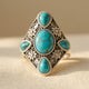 Turquoise Cross Starburst Ring