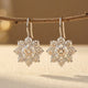 925 Sterling Silver Elegant Floral Moissanite Cluster Earrings Luxury