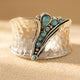 Wide Face Synthetic Turquoise Inlay Ring
