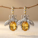 Earring - 925 Sterling Silver Bee Dangle Charms