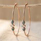 Turquoise Handmade Boho Hoop Stone Earrings