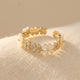 Zirconia Gold Flower Ring