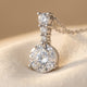 925 Sterling Silver Elegant Triple Moissanite Solitaire Necklace With Necklace