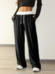Damen Sweatpants Mit Weitem Bein Und Tunnelzug
