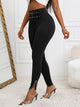 Diva Double-Buckle Studded Pant