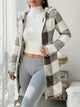 Check Hooded Sherpa Jacket