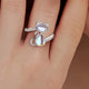 Moonstone Cat Wrap Ring