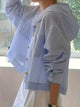 Claude Stripe Hoodie Shirt