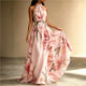 Damen Maxikleid Mit Floralem Print Und Neckholder