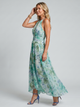 Damen Maxikleid Plissiert Mit Neckholder Für Hochzeiten