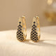 Luxurious Colorful Zirconia Circular Hoop Earrings