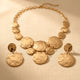 Geometric Metal Jewelry Set Necklace Earrings Jewelry Set