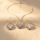 Round Pendant Circle Jewelry Set