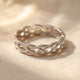 Twisted Silver Woven Band Ring
