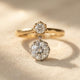 Vintage Golden Zirconia Earrings