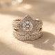 Elegant Square Cubic Zirconia Engagement Ring