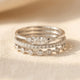 Inlaid Synthetic Zirconia Stackable Ring Jewelry Ring
