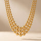 Chunky Golden Bead Layered Statement Necklace