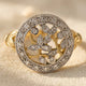 Two Tone Floral Cluster Zirconia Ring