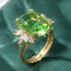 Golden Ring made of crystalline olive wood