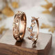 Golden Ring with Flower Pattern
