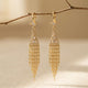 Gold Tassel Chandelier Drop Earrings