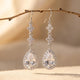 Silver Crystal Teardrop Chandelier Earrings