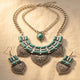 Bohemian Turquoise Collarbone Jewelry Set