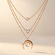 Bohemian Multi Layer Sun Moon Necklace