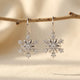 Circle Snowflake Copper Zircon Earrings