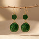 Vintage Geometric Resin Dangle Earrings