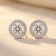Round Cubic Zirconia Stud Earrings