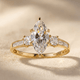 Elegant Marquise Cubic Zirconia Wedding Ring