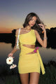 Damen Minikleid Mit Cut Out Und One Shoulder