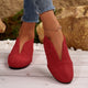 Damen Slipper Mit V-Ausschnitt Und Flacher Sohle