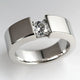 Minimalist Silver-Plated Ring with Vintage Zirconia