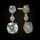 Vintage Layer Zirconia Gold Earrings