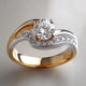 Vintage Wavy Fade Gold & Silver Light Ring